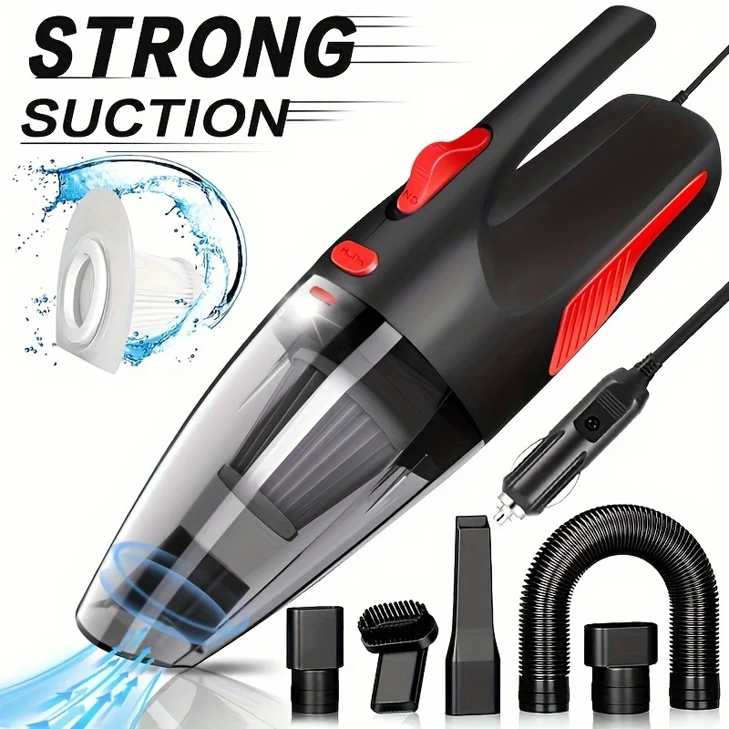 Aspiradora inalámbrica portátil para coche, aspirador de mano potente, carga USB, uso Dual para el hogar