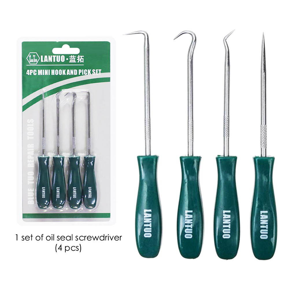 4 Stuks 135 Mm Auto Auto Voertuig Oliekeerringen Schroevendraaiers Set O-Ring Afdichting Pakking Puller Remover Pick Haken gereedschap Auto Reparatie Tools