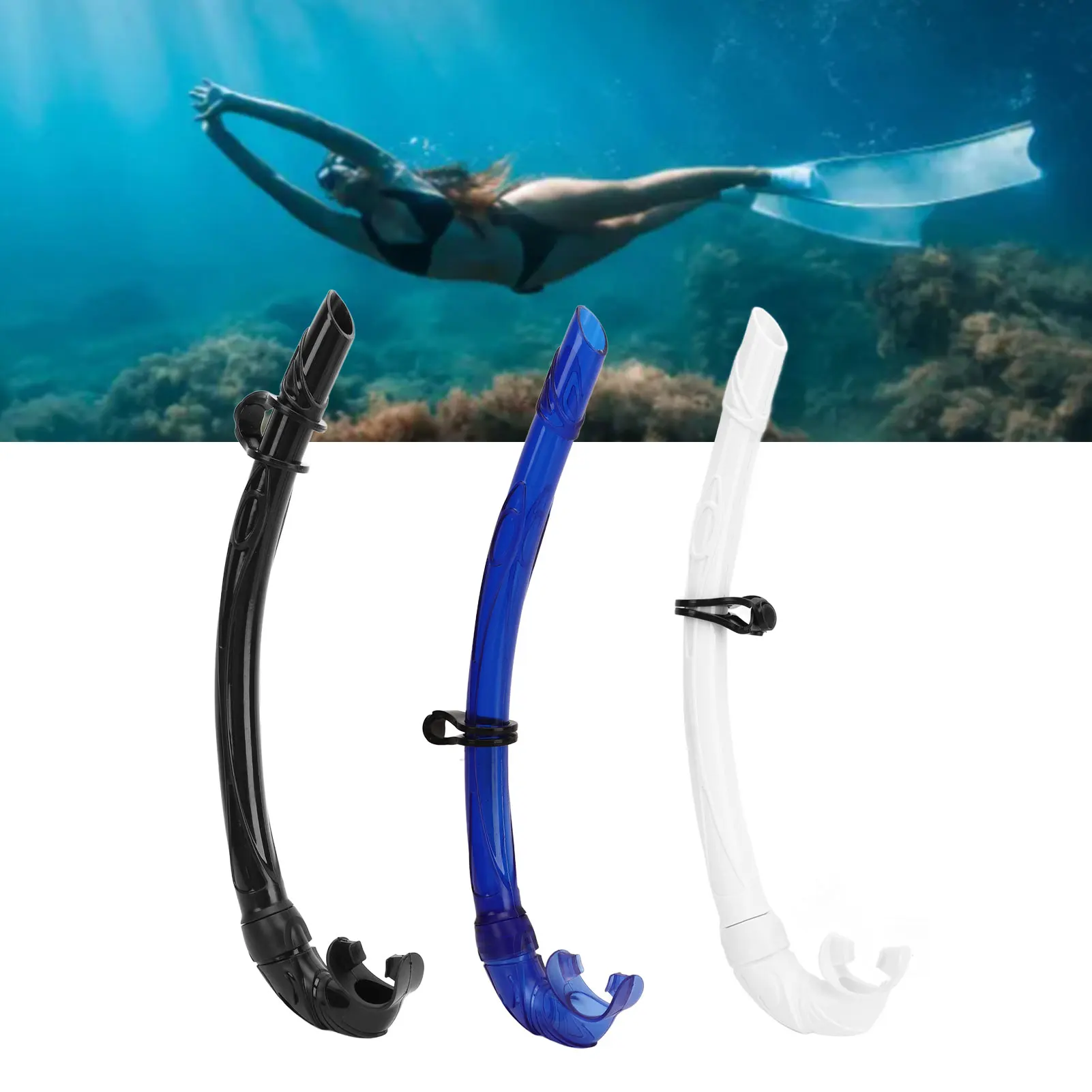 Tube de plongée en apnée en PVC facile à respirer, embout confortable, équipement de plongée libre, nouveau