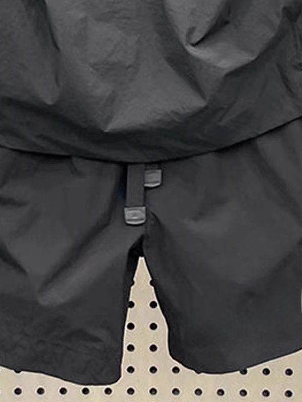 Conjunto Casual de Verão Leve e Respirável em Cor Sólida, Conjunto de Duas Peças Solto e Moderno para Homens, Cseta de Man...