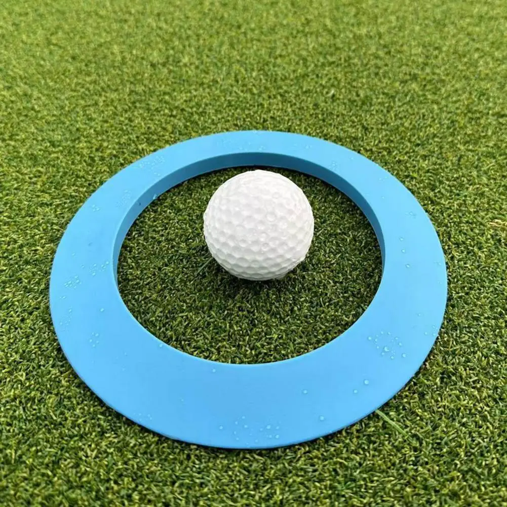 Silicone Golf Putting Ring Indoor Outdoor All-Direction Practice Golf Hole Putting Cup Putting Accuracy Trainer GolfTraining Aid