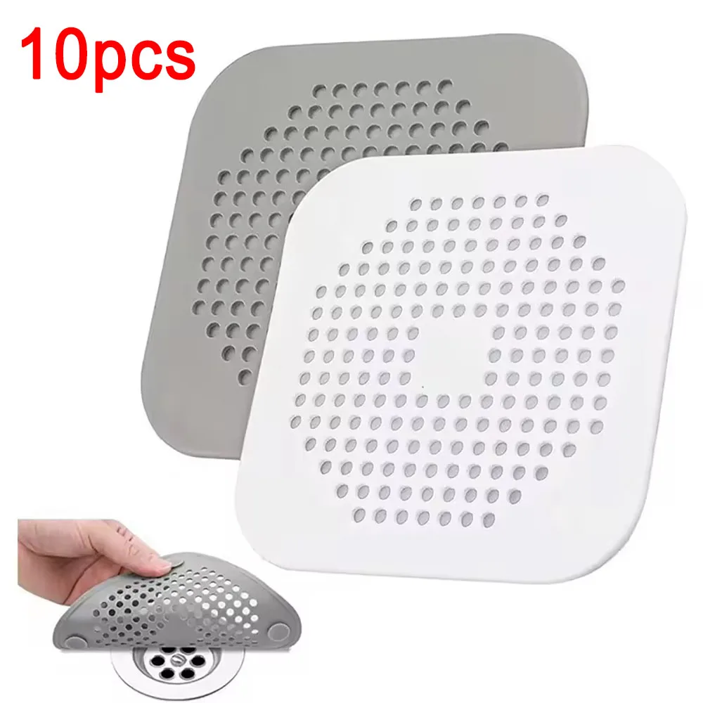 Adhesivo de silicona con ventosa para drenaje de suelo, cubierta de drenaje de filtro de pelo para alcantarillado de baño, alfombrilla de drenaje para el suelo del hogar, accesorios de baño