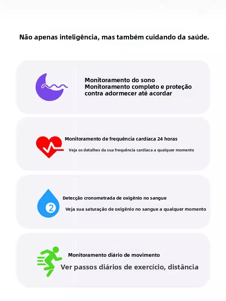 Novo Anel igente Multifuncional de Saúde com IA, Monitoramento Não Invasivo de Açúcar no Sangue, Prão Arterial, Sono ...