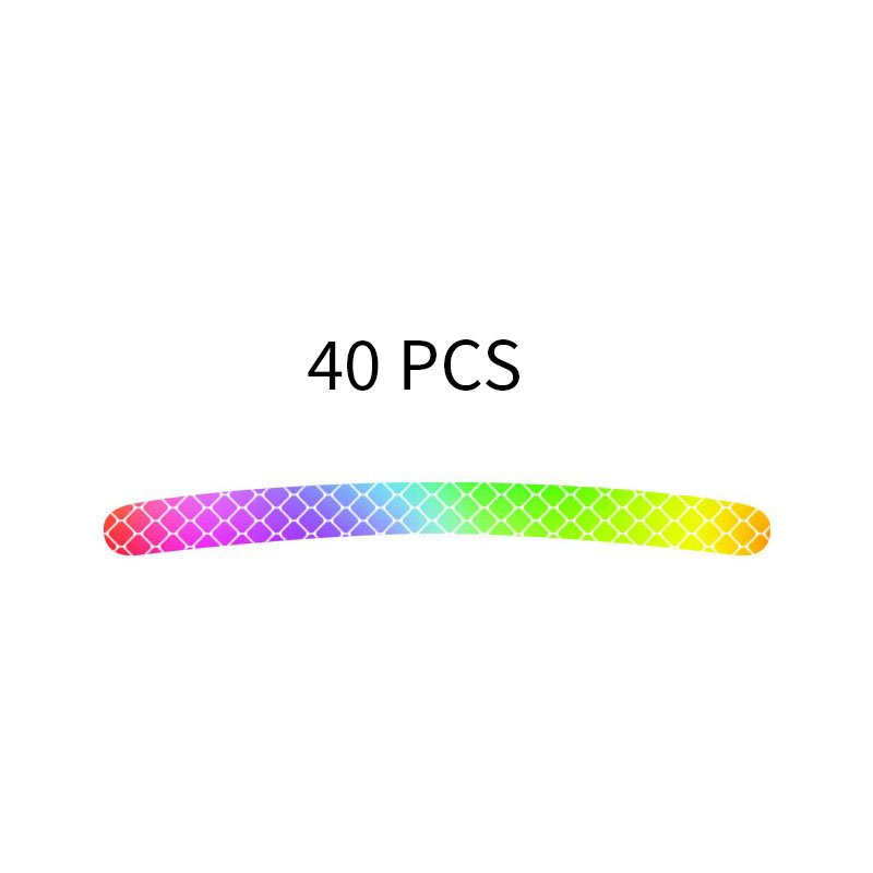 40 個車のホイールハブ反射ステッカータイヤリム反射ストリップ発光夜間運転車バイクオートバイホイールステッカー