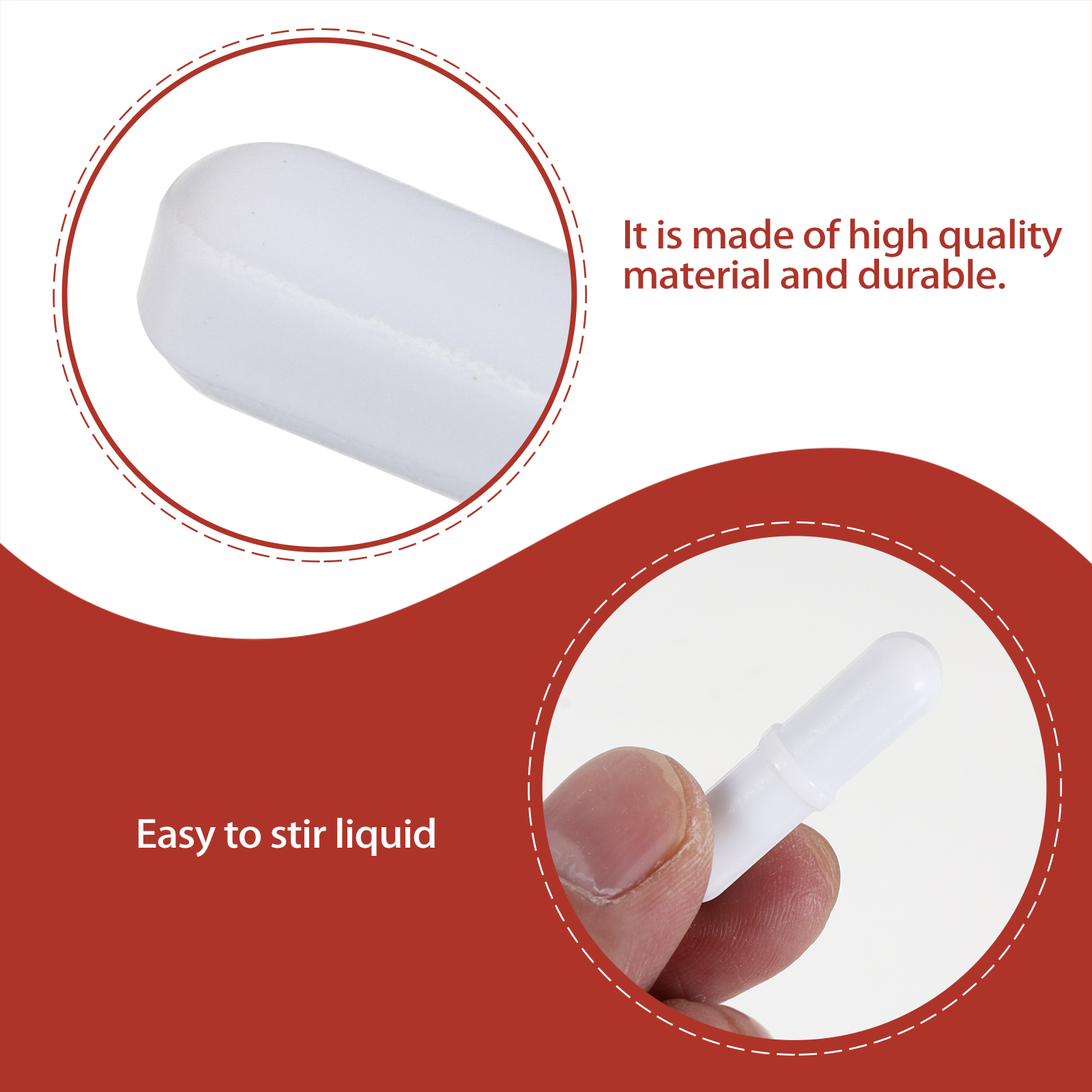 Barra agitadora de bebidas, agitadores de café, Panel de varilla práctico, accesorios magnéticos de laboratorio de PTFE para bebé, 5 uds.
