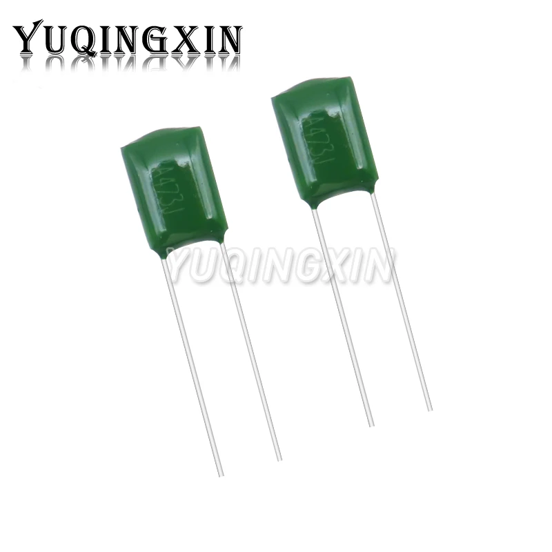 50 Uds condensador de película de poliéster 100V 1nF 1.5nF 2.2nF 100nF 2A471J 2A102J 2A152J 2A222J 2A392J 2A332J 2A472J 2A103J 2A473J 2A104J