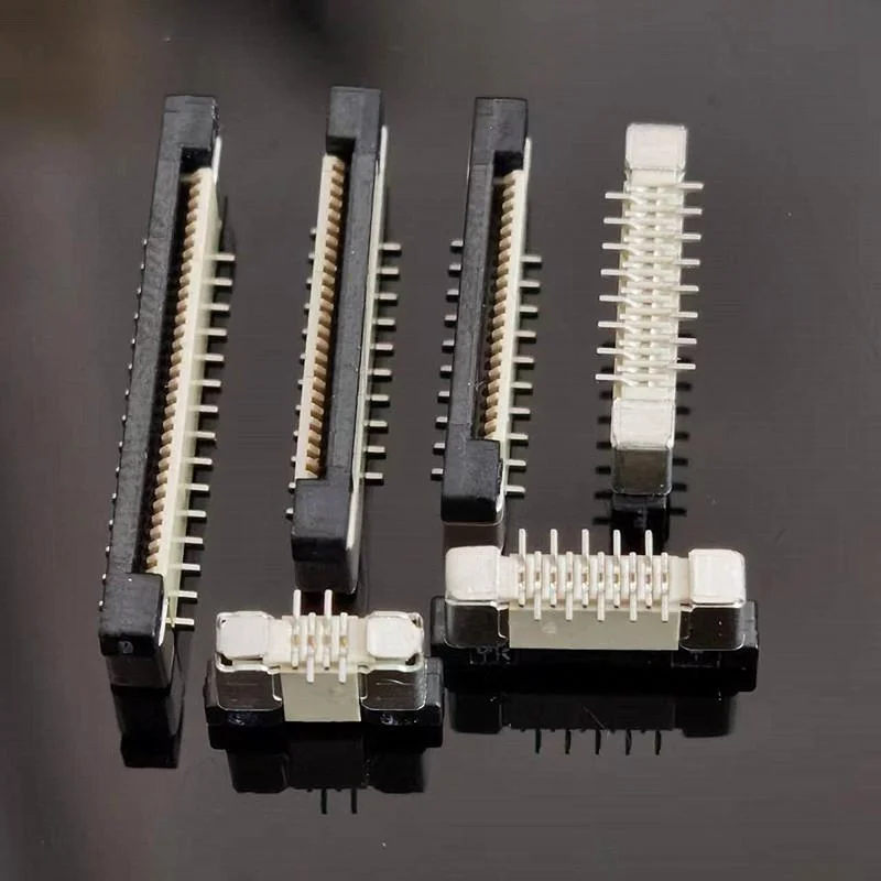 10PCS 0.5mm Pitch FFC/FPC Socket Connector 0.5mm Pitch Locking Vertical SMD Staggered Pins 4P 6P/8P～50P 60P