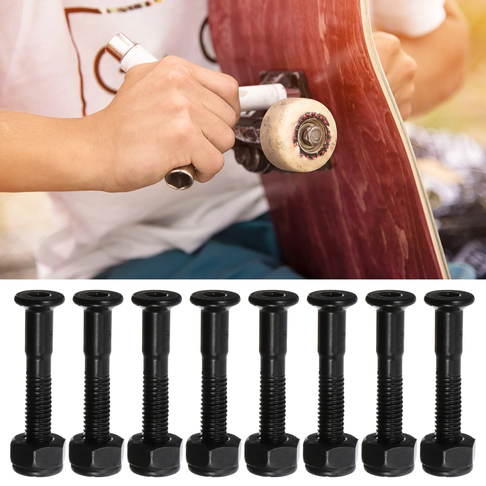40 Sets Skateboard Bridge Studs Bolts Longboard Mounting Screw Screws Iron Hardware