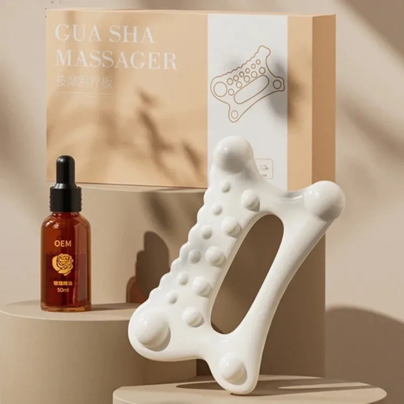 Hars Gua Sha-massagebord, draagbare full-body schraapplaat voor dames, volwassenen, effectieve ontspanning van spierverlichting