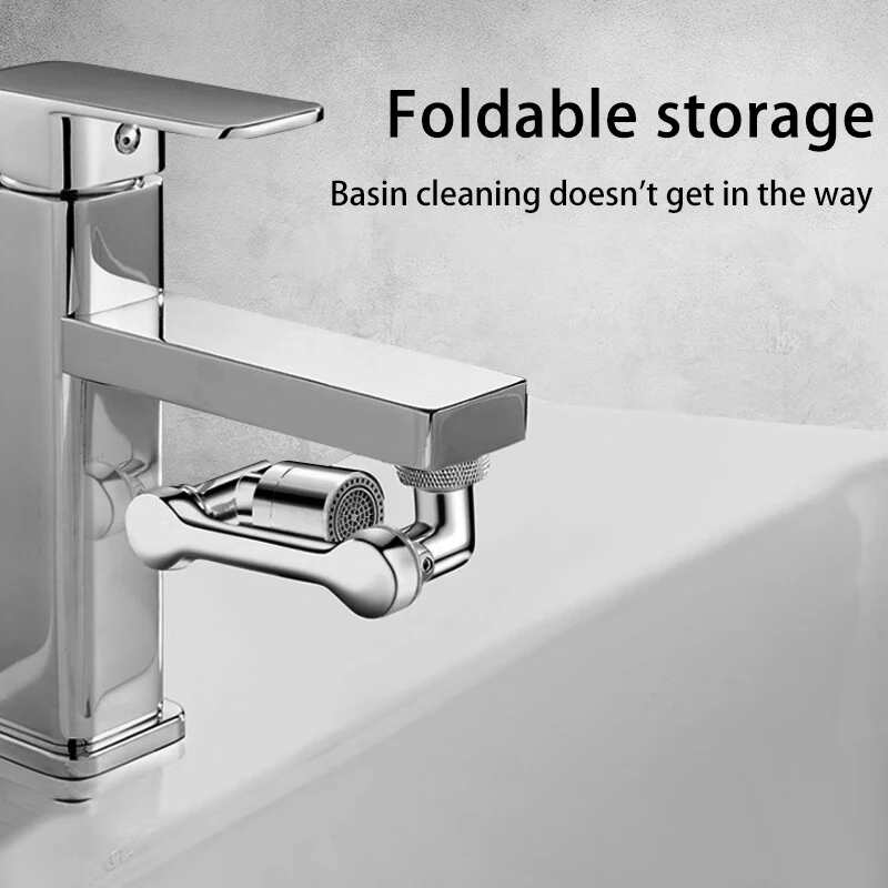 1080° Universal Rotation Faucet Extender Dual Mode Sprayer Head Kitchen Robot Arm Extension Taps Bathroom Swivel Faucet