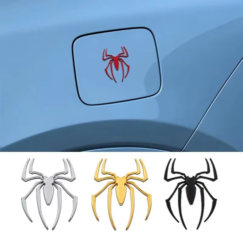 Universele 3D Metalen Auto Stickers Spider Auto Logo Chrome Badge Auto Emblem Decal Auto Styling Decoratie Auto Exterieur Accessoires