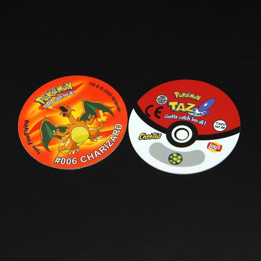 100/160 Stück Pokemon Tazos 1/2 Generation Strokes Box 3D Runde quadratische Sammelkarten Album Trainer Pogs Cheetos Chipitaps