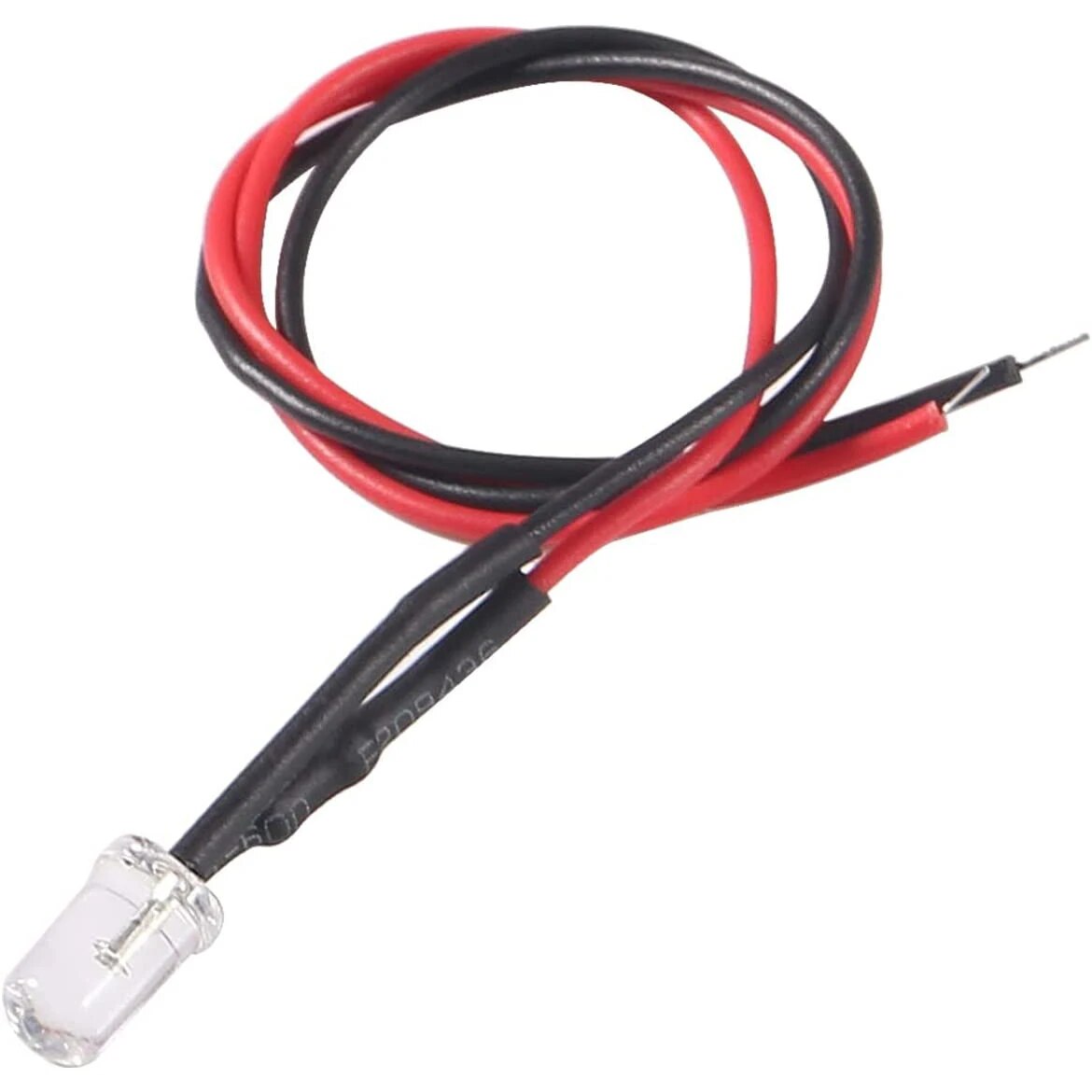 50pcs 12V 5 มม.ไฟ LED ไดโอด 7.9 นิ้ว Pre Wired 5 สี X 10pcs ชุดสารพันสีขาวสีแดงสีเขียวสีฟ้าสีเหลือง warm-White Emitting