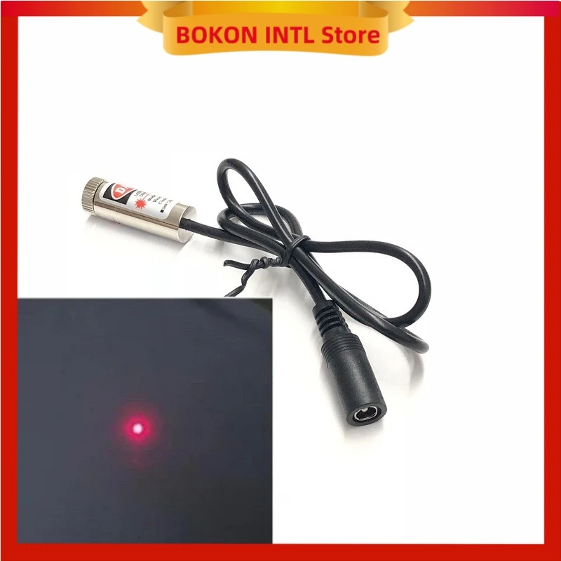 12mm 5mw 650nm DCコネクタレーザーモジュール 3V 5V 9V 12V ポジショニングレーザー スポットライト 調整可能フォーカス レッドドット クロスライン