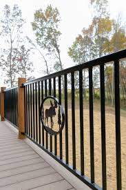 Decorative metal wrought iron fence railing balustrade