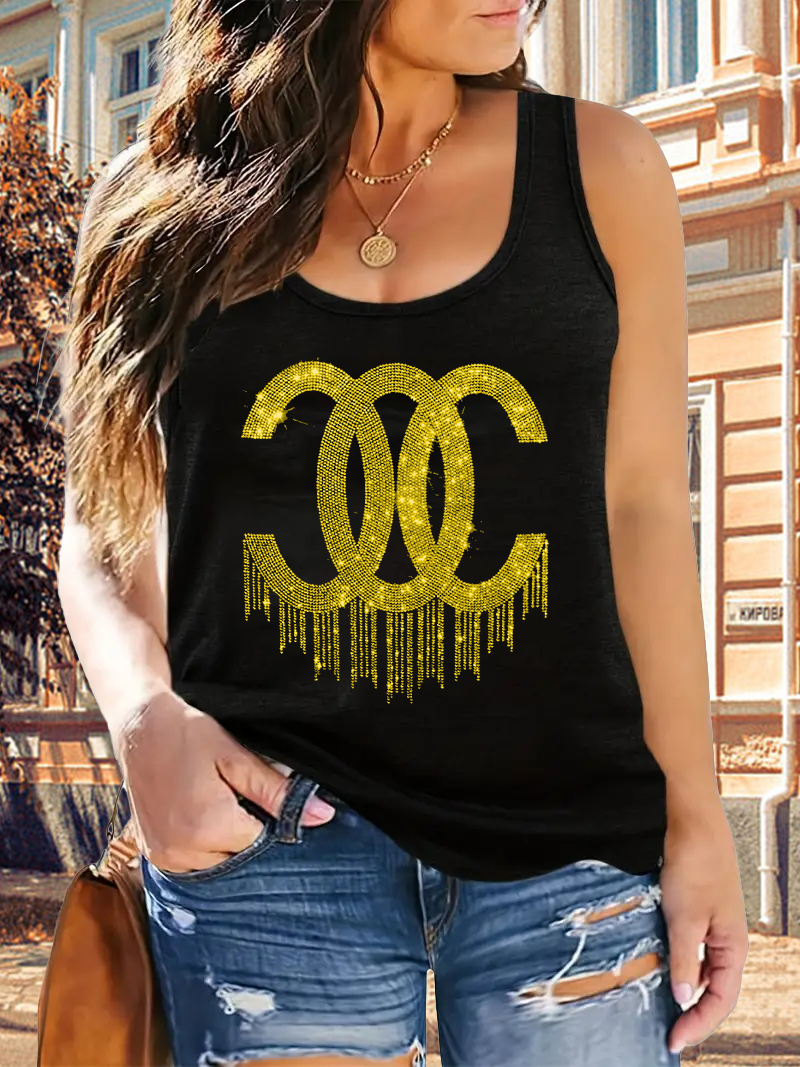 大きくて伸縮性のあるノースリーブタンクトップ,大きいサイズの黒い服,ファッショナブル,夏,L-5XL