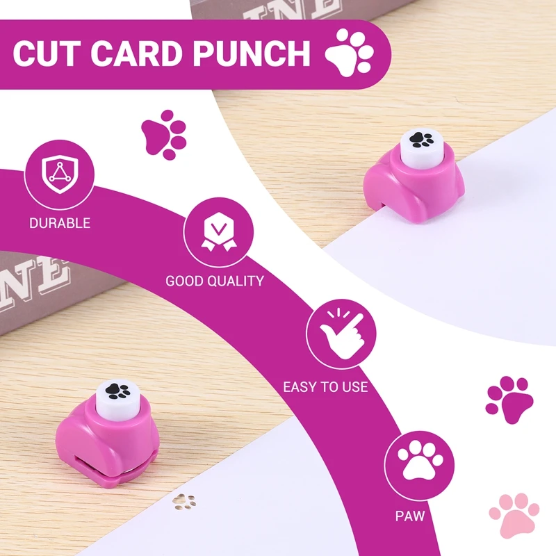 Mini Sổ Lưu Thủ Công Cắt Thẻ Thủ Công Calico In DIY Giấy Shaper Punch (Paw)