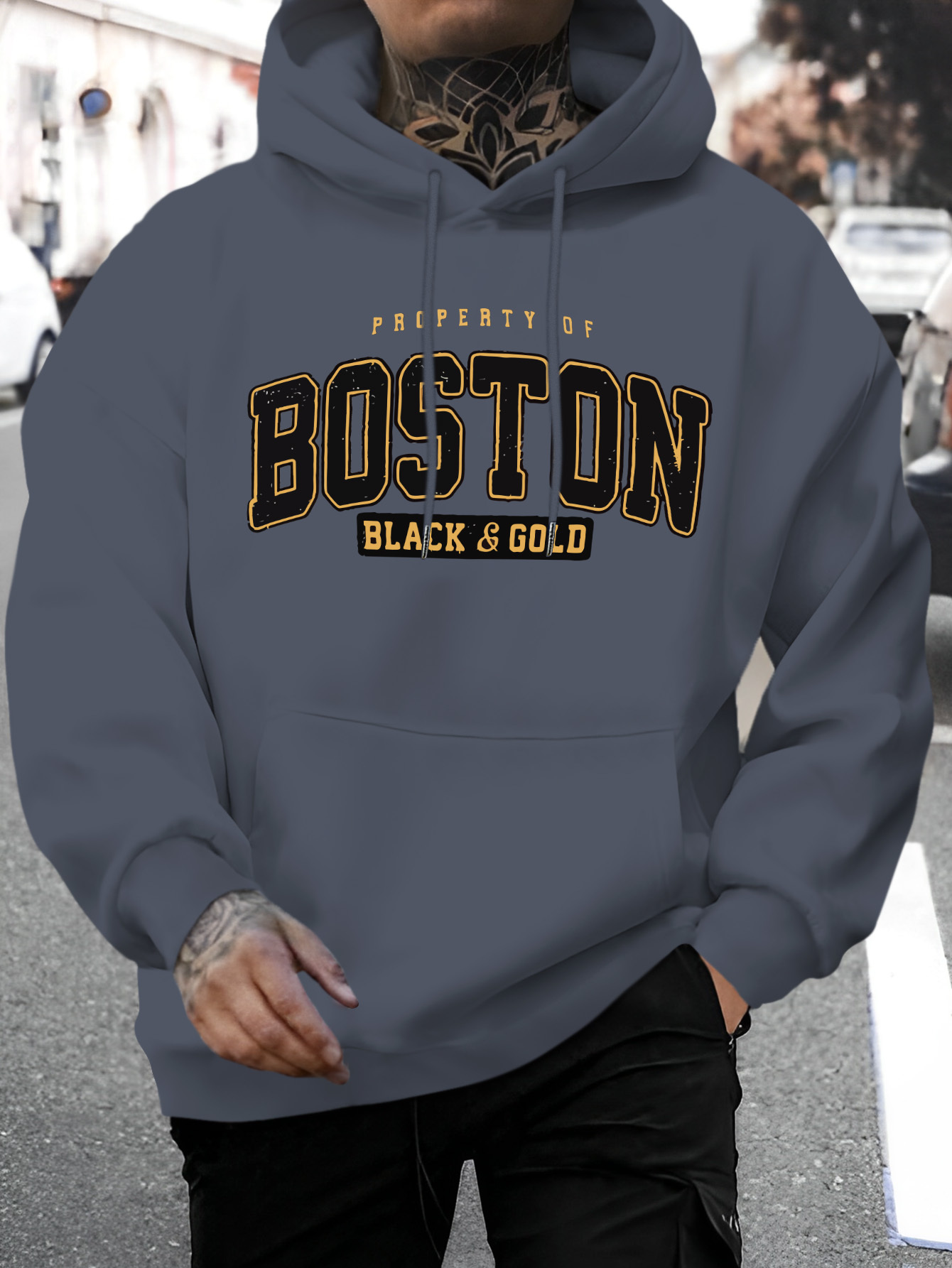 Herfst/Winter Boston Hoodie Design Heren Street Style Sportkleding Herfst Casual Hoodie Mode Ronde Hals Hoodie