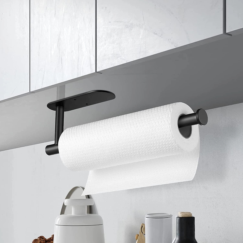 Porte-papier hygiénique adhésif en acier inoxydable, support mural pour rouleau de cuisine, porte-serviettes, distributeur de serviettes, support absorbant, cintre pour mouchoirs