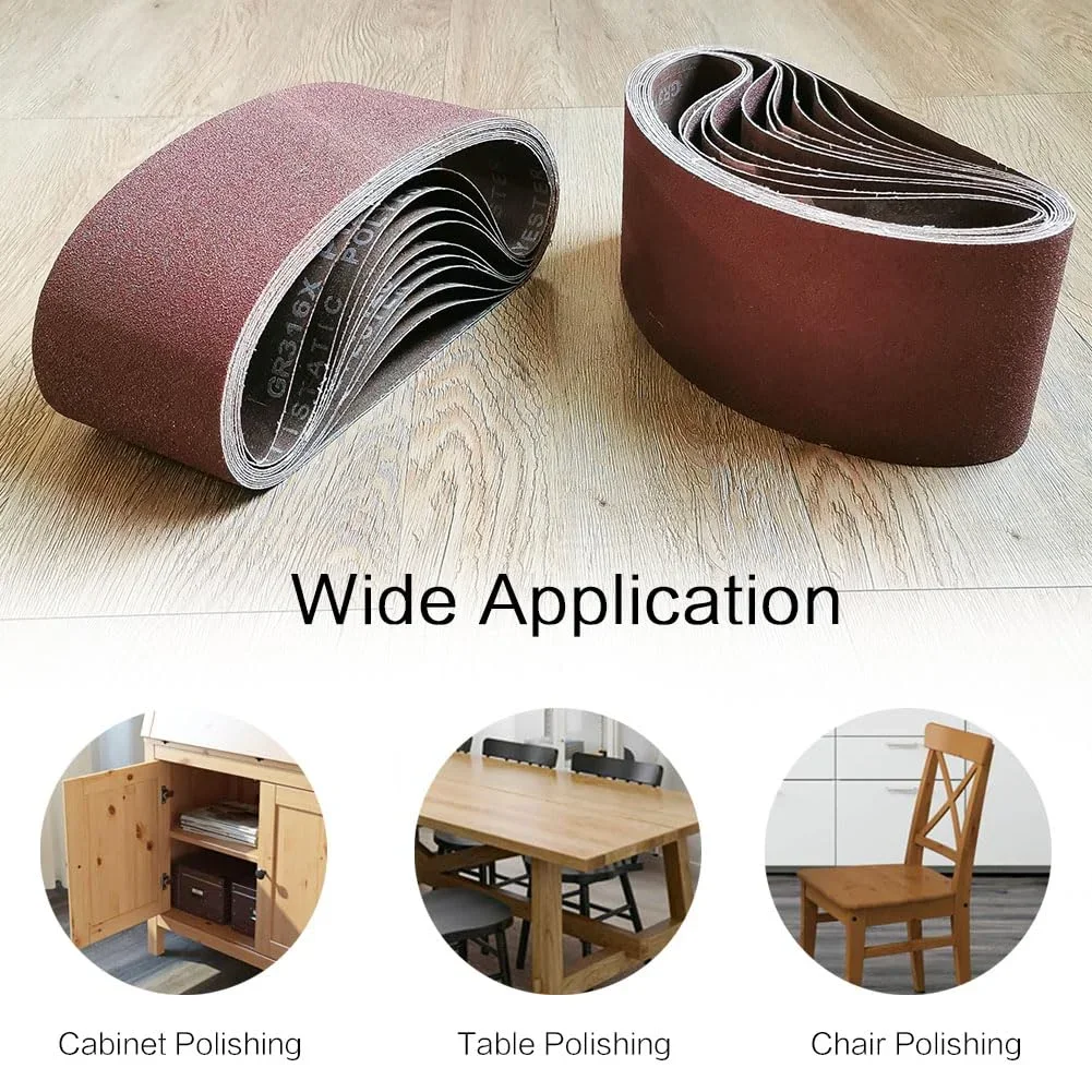 10 Uds 30*533mm correa de lijado 40-1500 grano óxido de aluminio lijadora correa Dremel accesorios para pulir y moler
