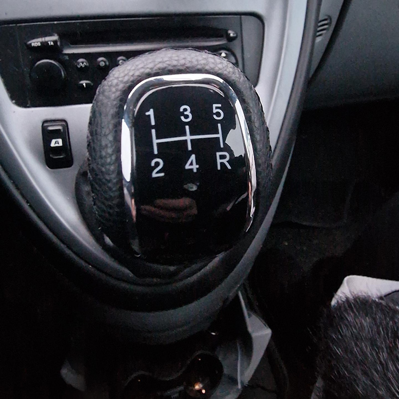 5 スピードレザーレッドステッチギアシフトノブユニバーサル車のギアスティックシフトノブレバーマニュアルトランスミッション M8 M10 M11 M12