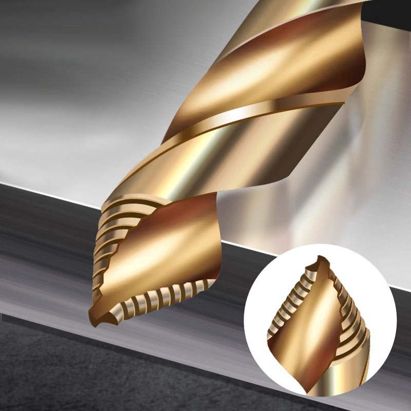 Broca helicoidal escalonada de cobalto, taladro de vástago recto de acero de alta velocidad M35 (3-13 mm) para metal, acero inoxidable y hierro