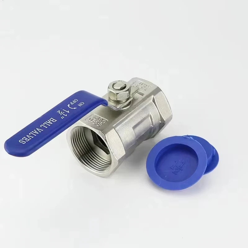 Válvula de esfera de aço inoxidável 1/4 "3/8" 1/2 "3/4" 1 "1-1/4" 1-1/2 "válvula bsp fêmea com válvulas de rosca de alça de vinil
