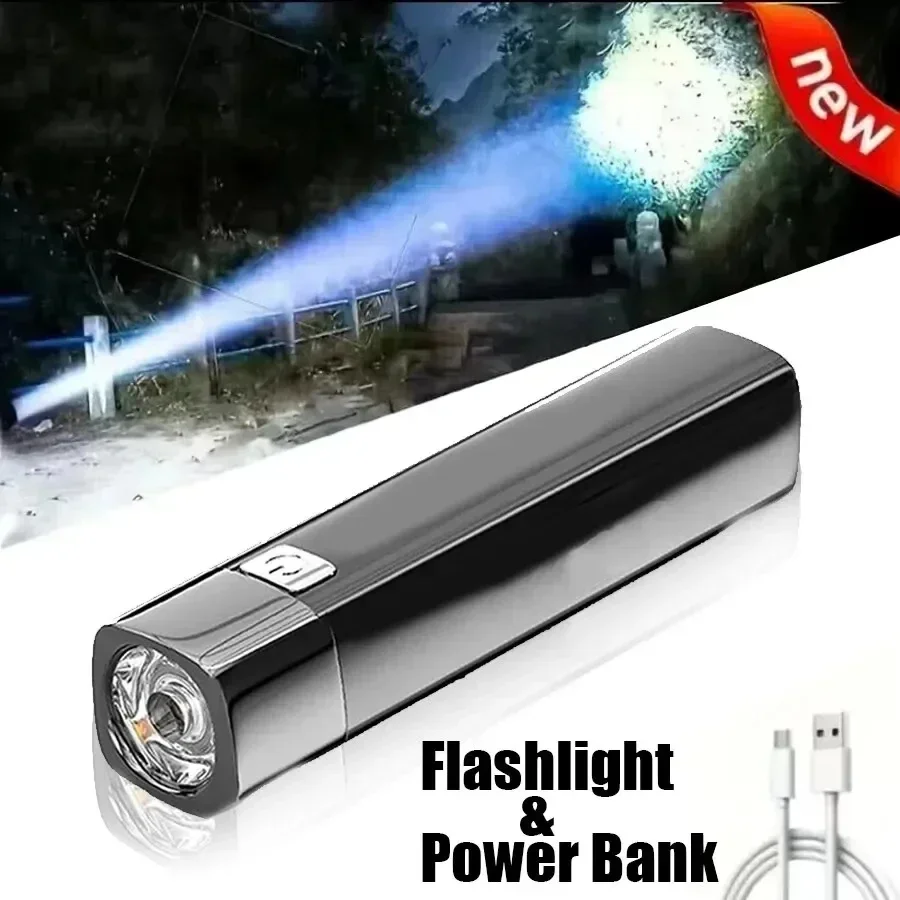 Mini-Außenbeleuchtung, Powerbank-Taschenlampe, 3 Modi, tragbar, 2-in-1, ultrahell, G3, taktische LED-Taschenlampe mit USB-Aufladung, ca
