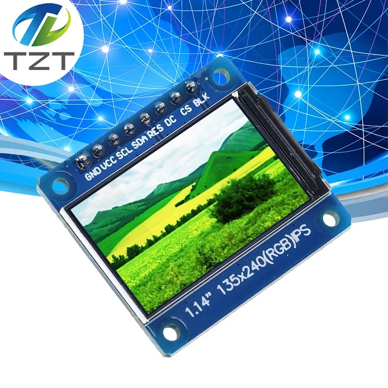 Nuevo IPS 1,14 pulgadas 3,3 V 8PIN SPI HD pantalla TFT a todo Color ST7789 unidad IC 135*240