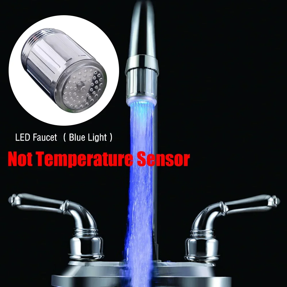 ก๊อกน้ํา LED Stream Light ห้องครัวห้องน้ําก๊อกน้ําหัวฉีดหัว 7 สีเปลี่ยนอุณหภูมิ Sensor Light ก๊อกน้ํา led