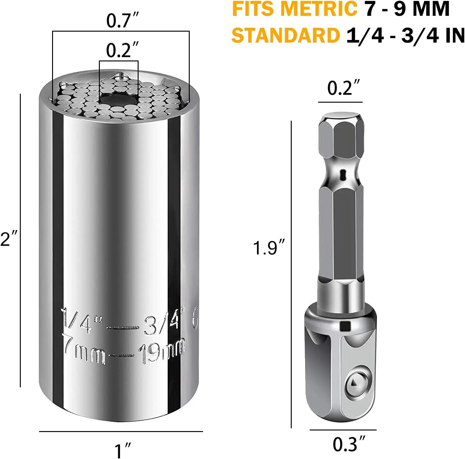 7-19mm Universal Torque Wrench Socket Head Multifunctional Socket Sleeve Portable Hand Tools Set Bushing Spanner Repair Kit