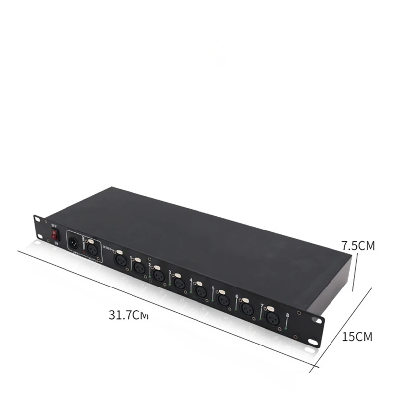 Beste qualität Bühne Licht DMX Signal Verstärker Bühne Licht Controller DMX512 Splitter 8-weg DMX Verteiler für bühne Ausrüstung
