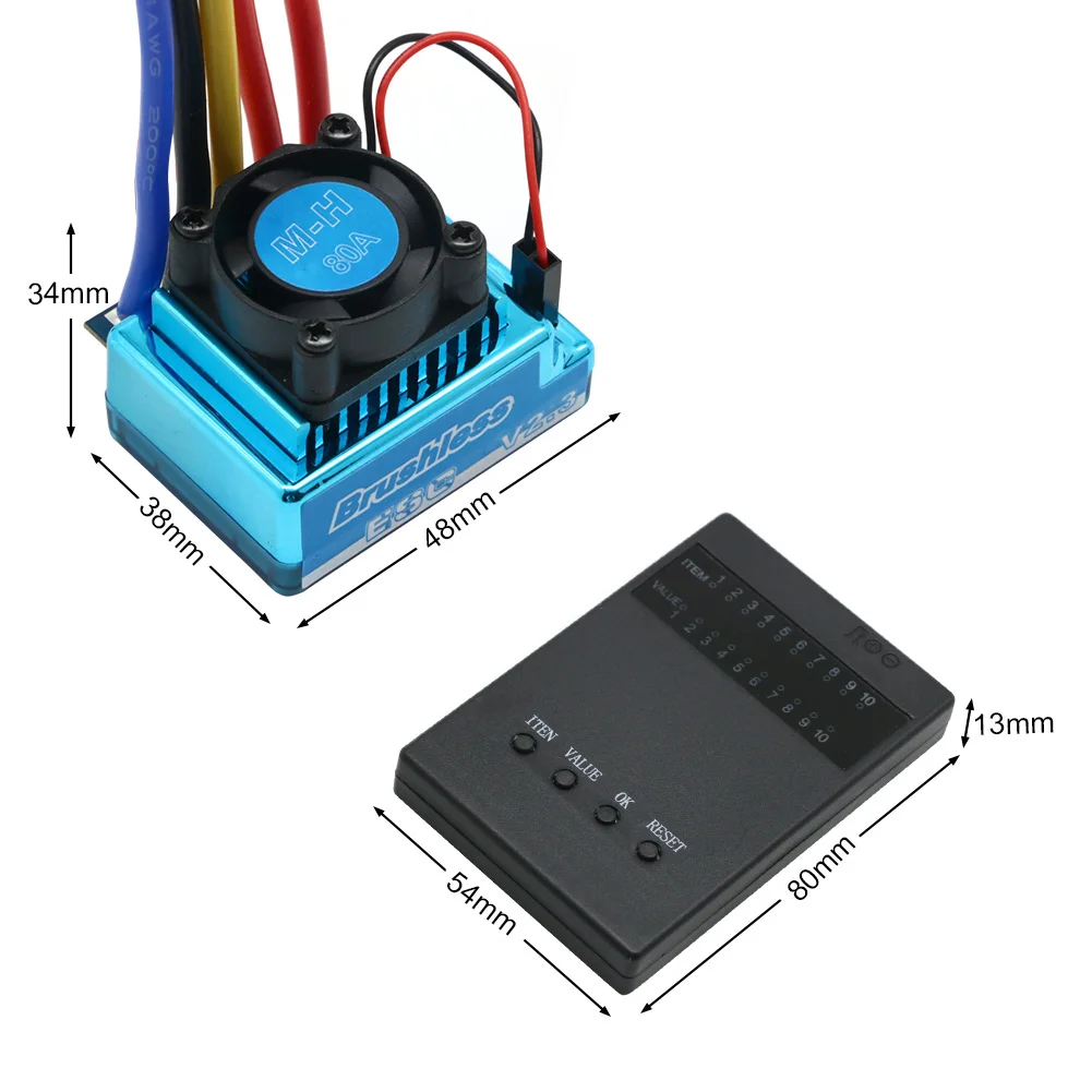 กันน้ํา 45A 60A 80A 120A Brushless ESC Electric Speed Controller ป้องกันฝุ่นสําหรับ 1:8 1:10 1:12 RC รถ
