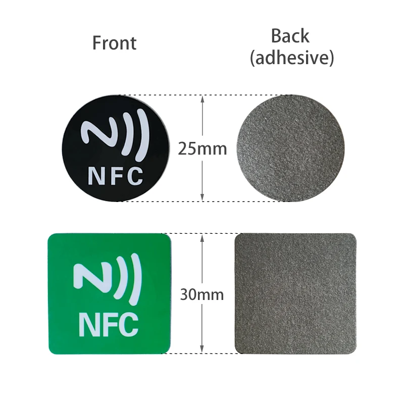 20pcs NFC Stickers Protocol ISO14443A 13.56MHz Ntag 213 Universal Label RFID Tags for Share Personal Automation Shortcuts