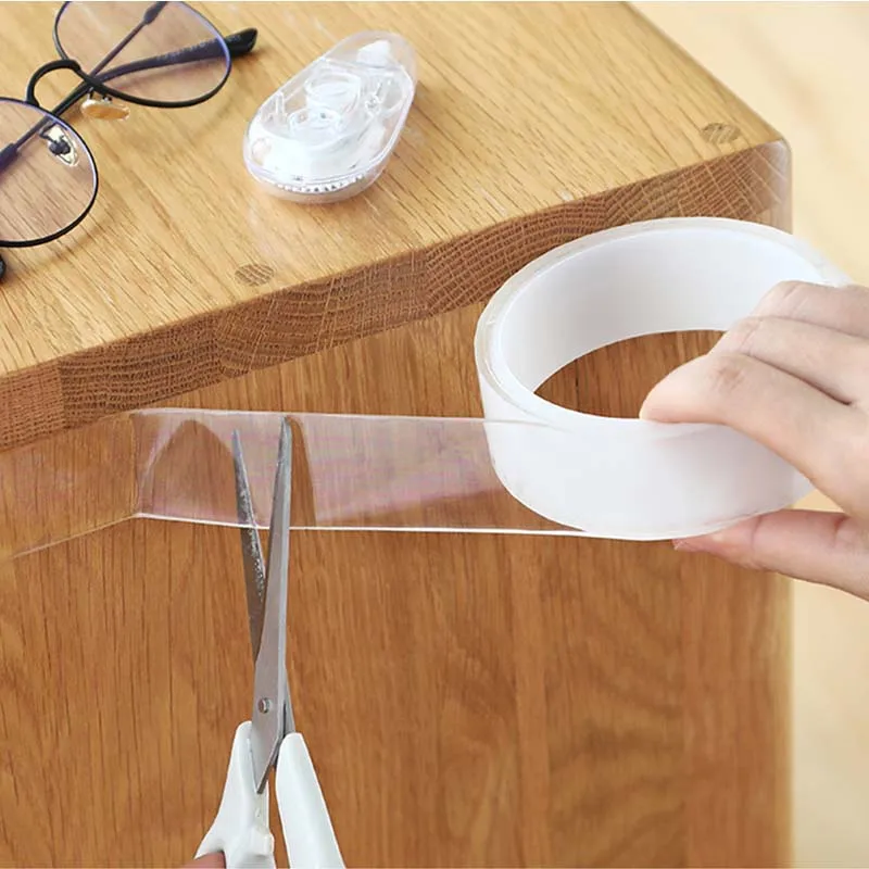1M/2M/3/5M 나노 테이프 양면 테이프 투명 NoTrace 재사용 가능한 방수 접착 테이프 Cleanable Home gekkotape
