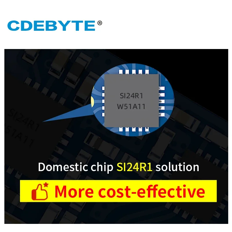 2,4 GHz Si24R1 PA LNA RF SPI-Modul 100 mW 20 dBm E01C-ML01DP5 CDEBYTE 2,5 km drahtloser Sender und Empfänger mit großer Reichweite nRF24L01+