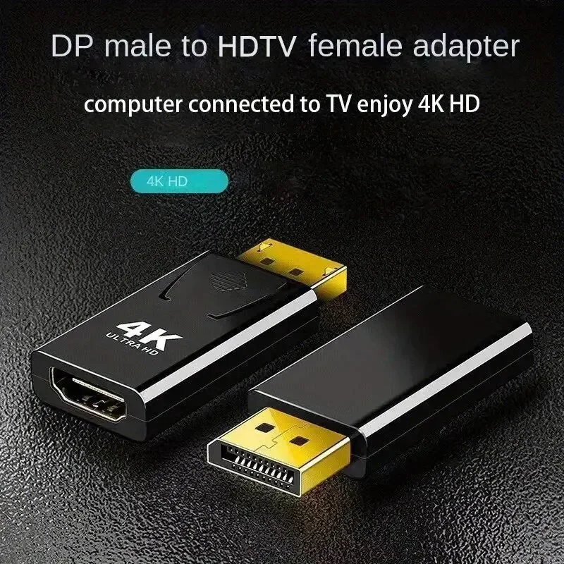 4K DisplayPort DP Male to HDMI Female Adapter Converter Video Audio Plug Switch for Computer TV Laptop HDTV Connector Device