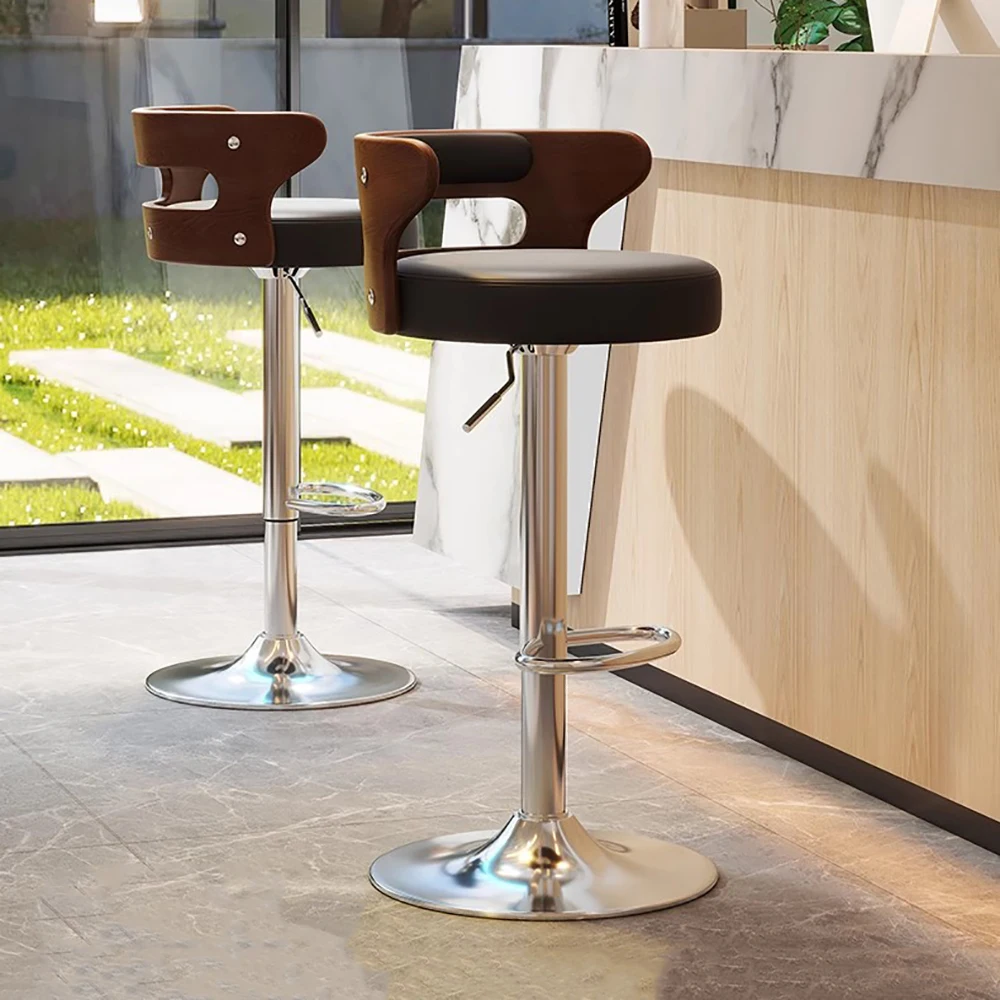 Silla De Bar clásica Vintage, silla De Bar ergonómica minimalista De lujo De primera calidad, Taburetes De Bar ajustables a la moda, muebles para el hogar