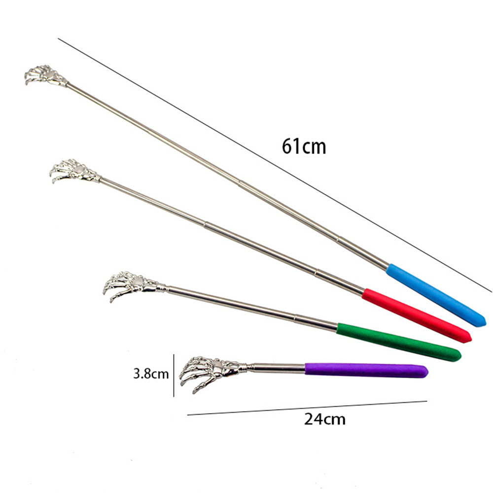 Portable Telescopic Back Scratcher Stainless Steel, Extendable 8.3-22.8" with Comfort Grip Handle Happy Health Products