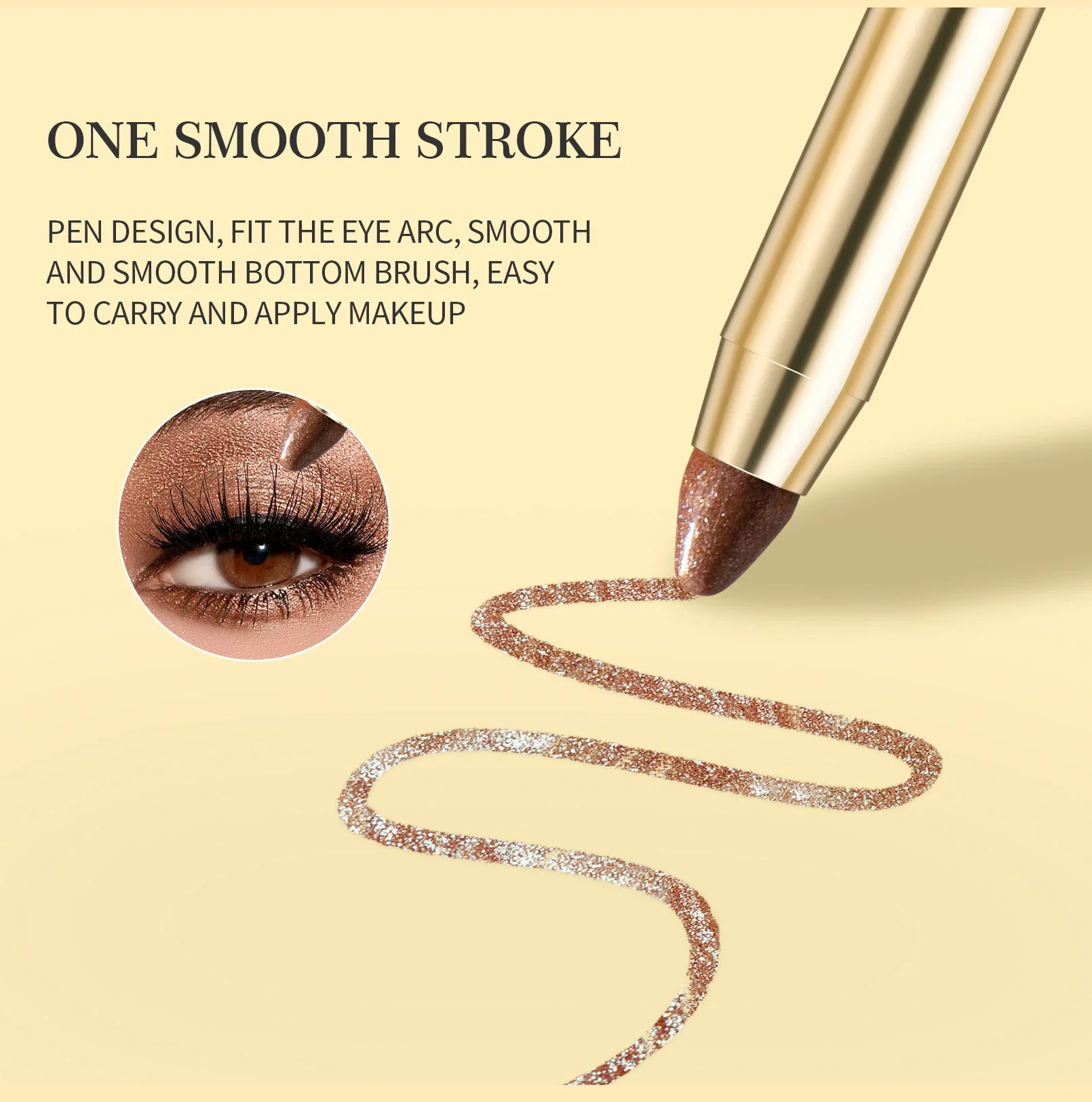 6 Colors Double-Ended Eyeshadow Stick – Waterproof, Long-Lasting, Matte & Glitter, Contour, Highlight, Certified, Unisex