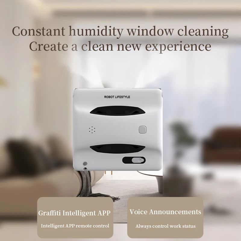 Robot limpiador de ventanas 2025, rodillo Dural, limpieza de manchas, tanque de agua de 30ML, dos lados, 3 agujeros, Spary automático, Control por aplicación Tuya