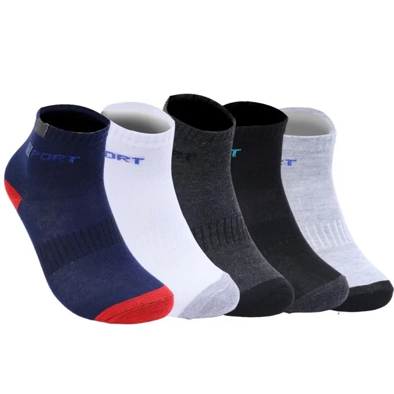 200/100/50/20/10/5 paia di calzini di cotone per uomo Sport traspirante morbida lettera moda sneakers alta elasticità tubo centrale calza traino