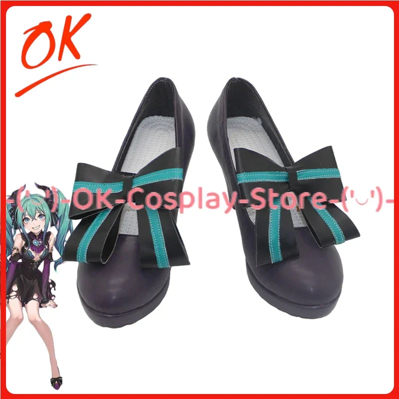 [Disesuaikan] Sepatu Cosplay Setan Kecil Penjahat Sumbat Mie Properti Permainan Anime Sepatu Bot Kulit PU Pesta Karnaval Halloween