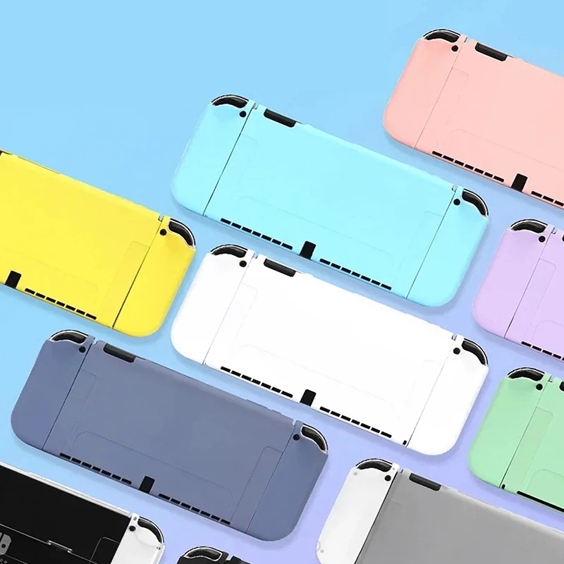 Funda protectora Compatible con consola Switch OLED y Joy-Cons, Switch se puede insertar en la base con carcasa