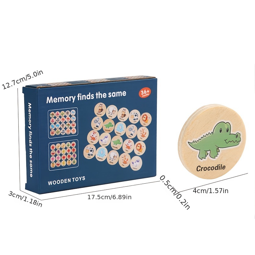Znajdź ten sam wzór gra logiczna dla dzieci kreskówka zwierzęca pamięć szachy myślenie szkolenie dla dzieci Montessori edukacyjne drewniane zabawki