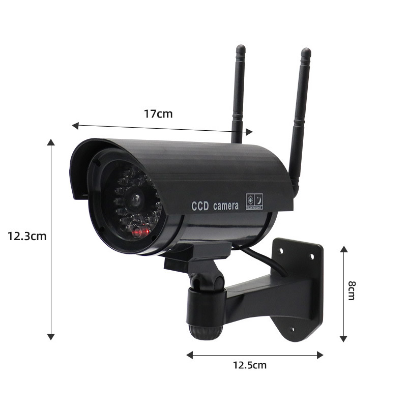 Dummy Wireless Camera Plastic Fake CCTV Camera With Simulation Antena Red Led Flashing AA Battery Surveillance Security System