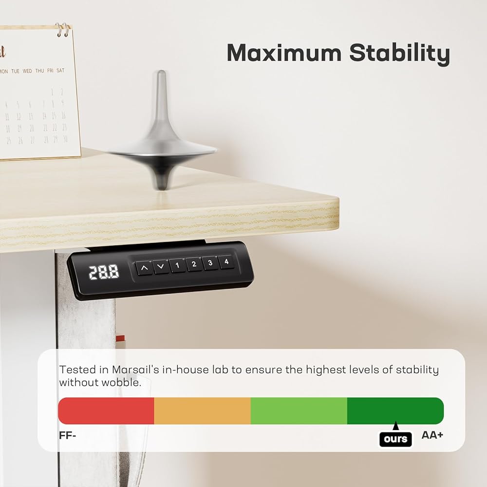 Standing Desk Adjustable Height Home Office Desk,‎48X24 H Electric Standing Desk, Stand Up Desk With Storage Bag,Headphone Hook