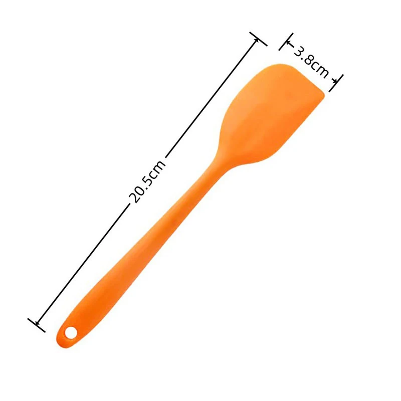 1pc pequeno resistente ao calor integrado lidar com silicone spooncolor raspador de silicone bolo creme espátula faca cozinha ferramenta de cozimento