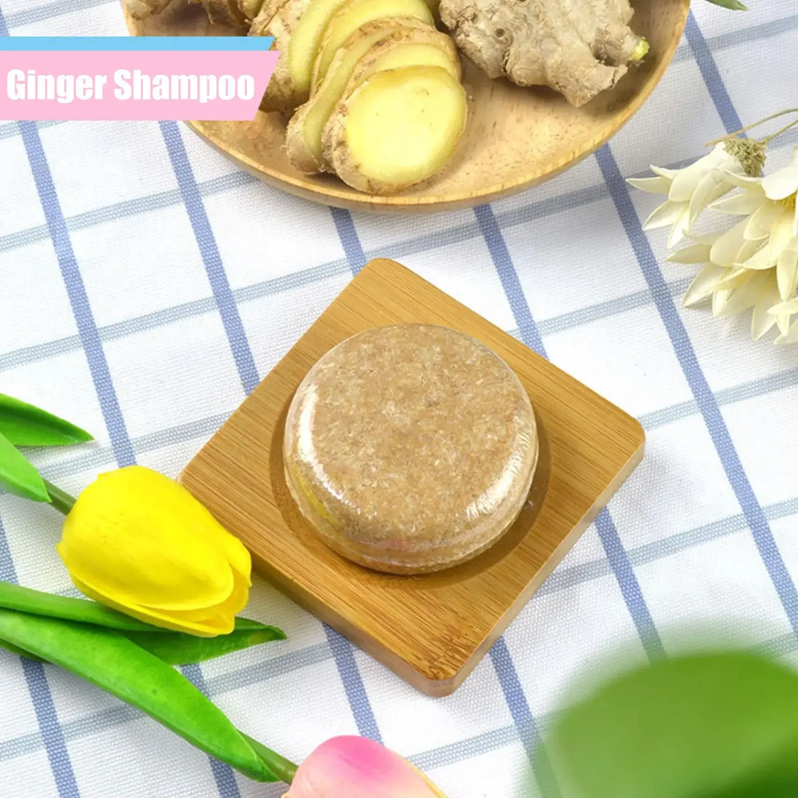 Gengibre polygonum sabão shampoo sabão processado a frio shampoo de cabelo barra planta pura shampoo de cabelo cuidados com o cabelo