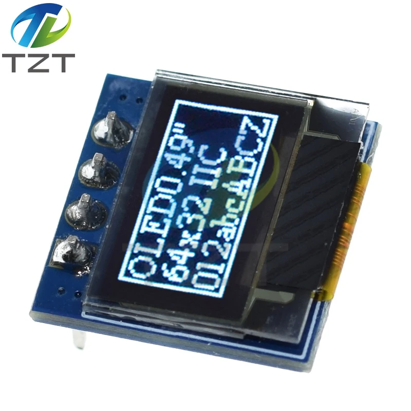 Módulo LCD OLED de 0,49 pulgadas, pantalla blanca de 0,49 pulgadas, 64x32, I2C, interfaz IIC, controlador SSD1315 para Arduino AVR STM32